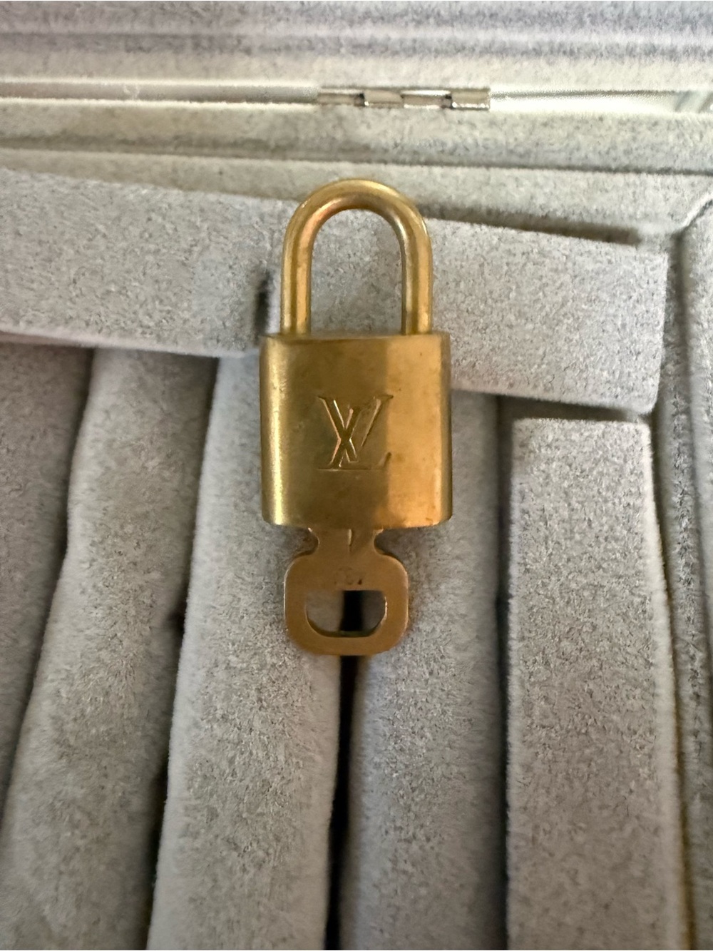 Louis Vuitton Gold-Tone Padlock Key Charm